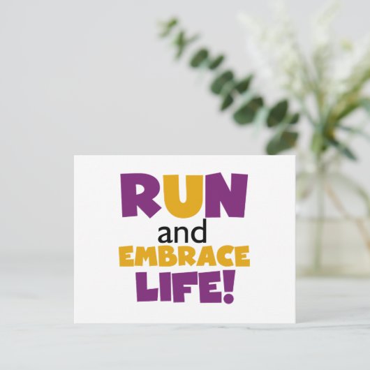 走生紫色の黄色 ポストカード (スタンド正面)