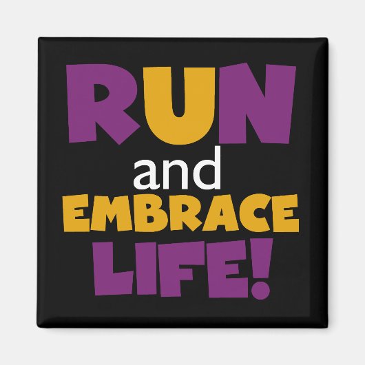 走生紫色の黄色 マグネット (正面)