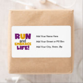 走生紫色の黄色 ラベル (インサイチュ)