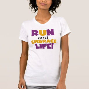 走生紫色の黄色 Tシャツ