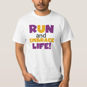 走生紫色の黄色 Tシャツ