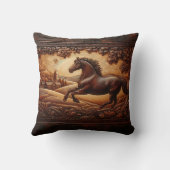 走田舎の馬 クッション (裏面)