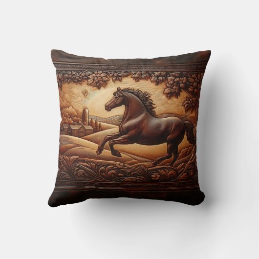 走田舎の馬 クッション (裏面)
