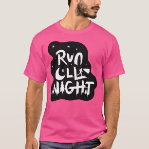 走終夜野球スリーブ Tシャツ