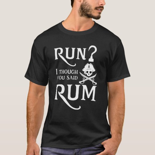 走考え君はラムの皮肉なことわざティーと言った Tシャツ (正面)