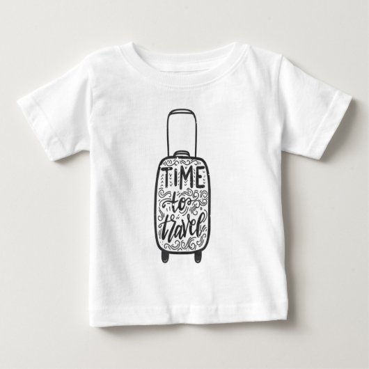 走行する時間 ベビーTシャツ (正面)