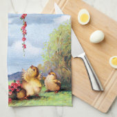 走行のひよこ キッチンタオル (四つ折り)