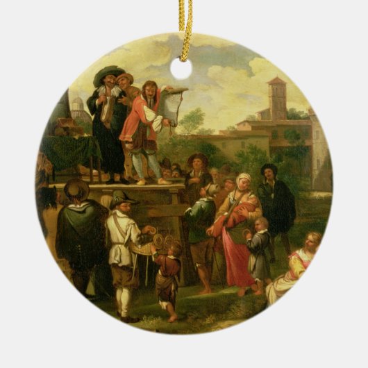 走行俳優 セラミックオーナメント (正面)