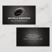 走行距離計 |自動ロゴ |金属 名刺 (正面/裏面)