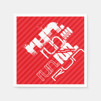 走赤ストライプ色 スタンダードカクテルナプキン