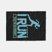 走走マラソンスポーツギフト フリースブランケット (正面(横))