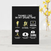 走走ランナーマラソンの贈おもしろいり物アイディア カード (黄色い花)