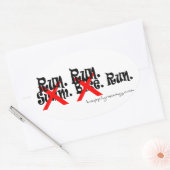 走走走は 楕円形シール (封筒)