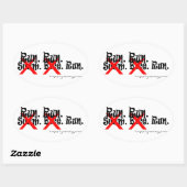 走走走は 楕円形シール (シート)