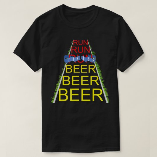 走走走ビールビールのBEER BEER Tシャツ (デザイン正面)