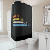 走距離II - 5K 10K 21K 42Kマラソン選手 シャワーカーテン (インサイチュ)