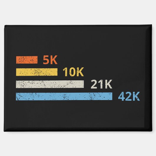 走距離II - 5K 10K 21K 42Kマラソン選手 マグネット (正面)