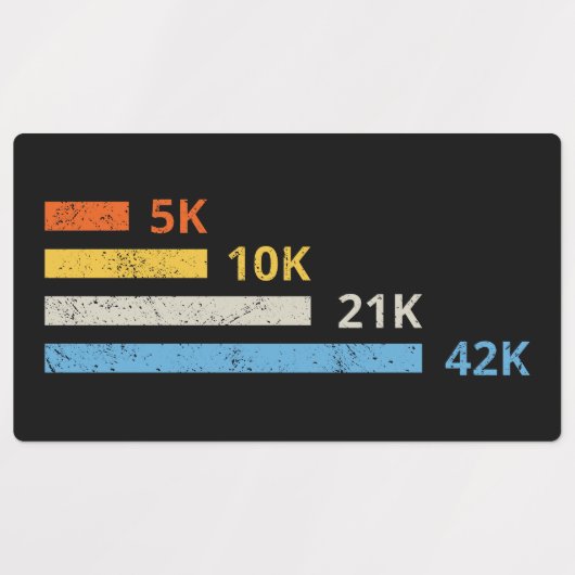走距離II - 5K 10K 21K 42Kマラソン選手 ラベル (デザイン1)