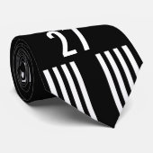 走路のタイの白の文字 ネクタイ (ロール)