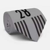 走路のタイの黒の文字 ネクタイ (ロール)