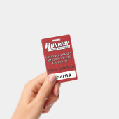 走路の名前入りの記章 バッジ (手持ち)