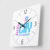 走 スクエア壁時計 (傾斜)