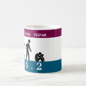 走.歩け。絶望。 コーヒーマグカップ (中央)