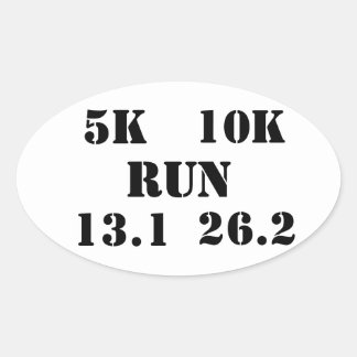 走- 5k、10k、13.1、26.2走サイクル 楕円形シール