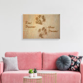 走!Discover Your Dreams Pawprintsキャンバスプリント キャンバスプリント (インサイチュ (リビング))
