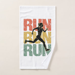 走 Runner Girl Girl Girl Girl ハンドタオル