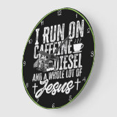 走Caffeine, Diesel, Jesus ラージ壁時計 (傾斜)