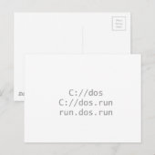 走DOSおもしろいオタク系の ポストカード (正面/裏面)