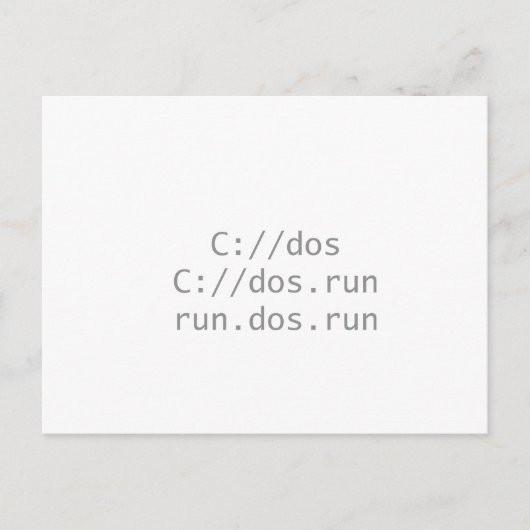 走DOSおもしろいオタク系の ポストカード (正面)