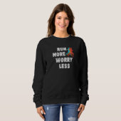 走More Worry Less走 Motivation Runner Men スウェットシャツ (正面フル)