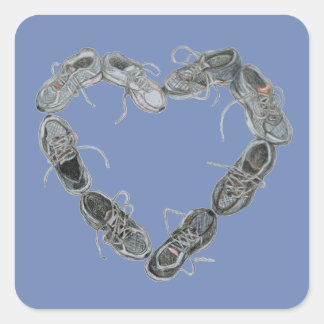 走Shoe Art Stickers - 走Love スクエアシール