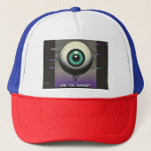 🧢 「起きてるの？」 Weirdcore Trucker Hat 🧢 キャップ (正面)