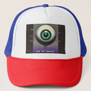 🧢 「起きてるの？」 Weirdcore Trucker Hat 🧢 キャップ