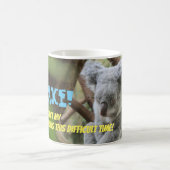 起きてる!可愛い眠れるコアラのプライバシ! モーフィングマグカップ (中央)
