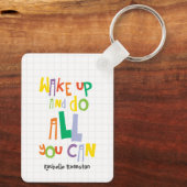 起きてキーチェーンできるカラフルだけ キーホルダー (裏面)