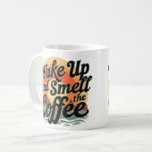 起きてコーヒーの匂いを嗅ぐ コーヒーマグカップ (正面左)