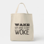 起きてステイ目を覚まし、バッグfor life トートバッグ (裏面)