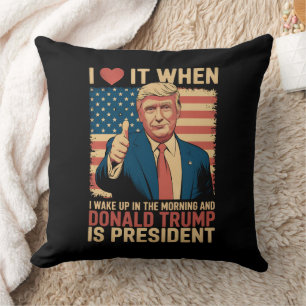 起きてトランプ大統領だと嬉しい クッション