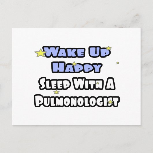 起きてハッピー…説教学者と一緒に寝る ポストカード (正面)