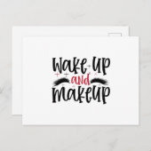 起きてメイクアップ – メイクアップ引用文 ポストカード (正面/裏面)