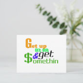 起きて何か手に入れて！ ポストカード (スタンド正面)