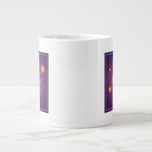 起きて夢を見る後を追こと ジャンボコーヒーマグカップ (正面)