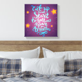 起きて夢を見後を追始める キャンバスプリント (インサイチュ (寝室))