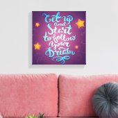 起きて夢を見後を追始める キャンバスプリント (インサイチュ (リビング))