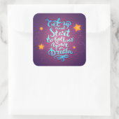 起きて夢を見後を追始める スクエアシール (バッグ)