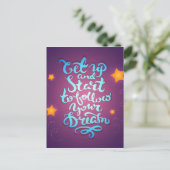 起きて夢を見後を追始める ポストカード (スタンド正面)